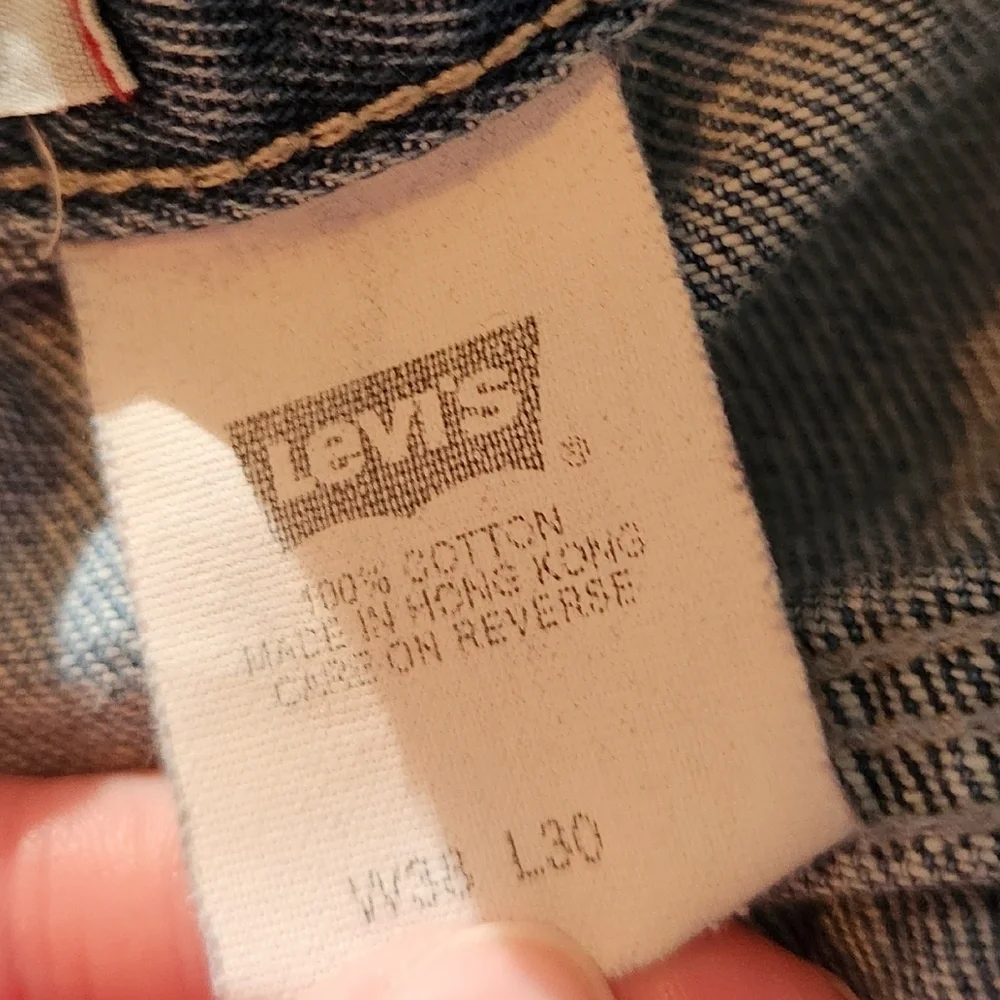 Vintage Levis Carpenter Jeans Relaxed Straight Hong Kong Red Tab Size 38×30 Mens